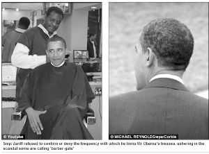 奥巴马专用理发师每月乘飞机4次为其理发(组图)
