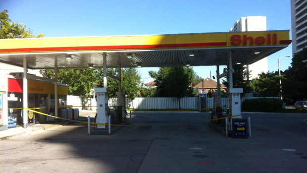 A gas station employee was fatally injured when struck by a vehicle on Saturday night. 