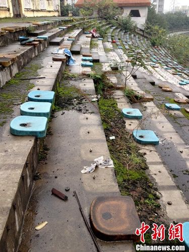 位于重庆的新中国首座甲级体育场荒废 被开辟成菜地(组图)