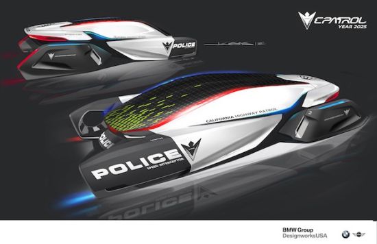 宝马公司设计宝马未来派警车 拥有三架内置无人机(组图)
