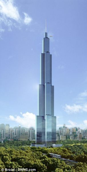 中国远大集团拟90天建838米世界最高摩天楼(组图)