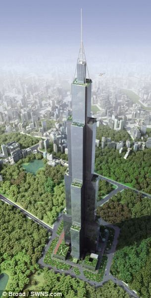 中国远大集团拟90天建838米世界最高摩天楼(组图)