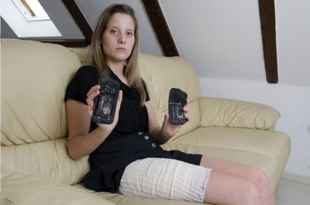 三星S3手机口袋中爆炸 致瑞士女孩大腿2度烧伤(组图)