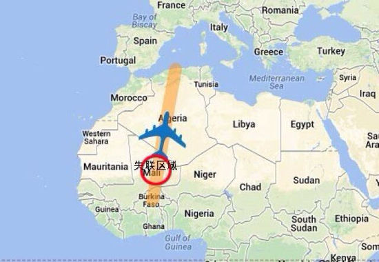 阿尔及利亚一架航班起飞50分钟后失联