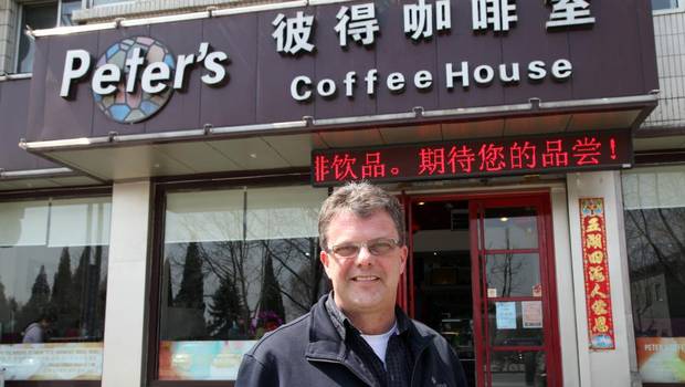 Kevin Garratt and his wife, Julia, are facing accusations by Chinese authorities of espionage and stealing state secrets.The Vancouver couple owns a coffee shop in Dandong, China. (Jack Chen For The Globe and Mail)