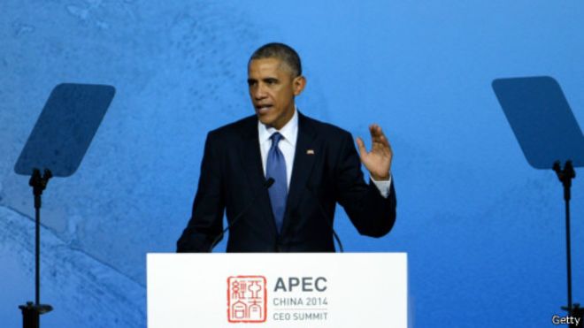 美国总统奥巴马在北京（10/11/2014）