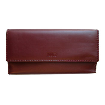 Roots Ladies Large Clutch Wallet with Tab - Red