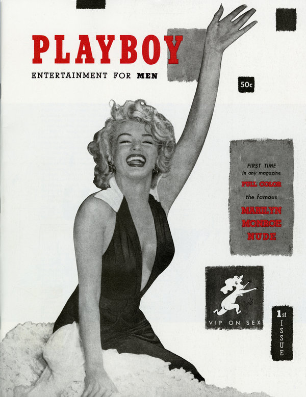 《花花公子》1953年创刊号，封面是玛丽莲·梦露。