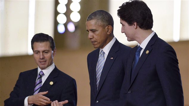北美三国领导人2015年11月曾见面会谈。