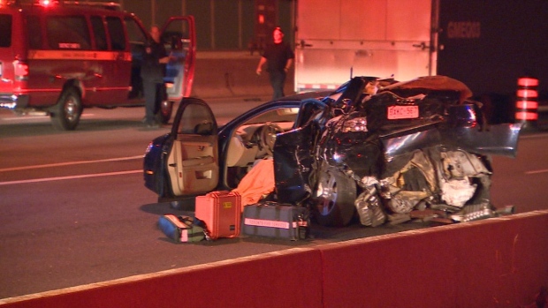 One person has been killed in a crash overnight on Highway 401. 