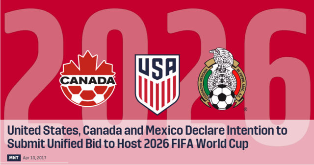重磅！美国加拿大墨西哥联合申办2026年世界杯