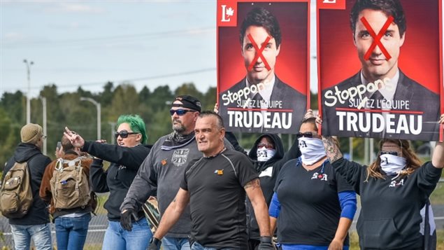 魁北克右翼团体示威反对非法移民