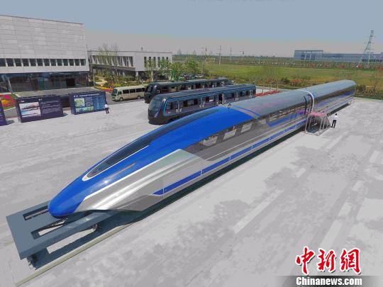 中国时速600公里高速磁浮试验样车外貌。中车四方股份公司提供