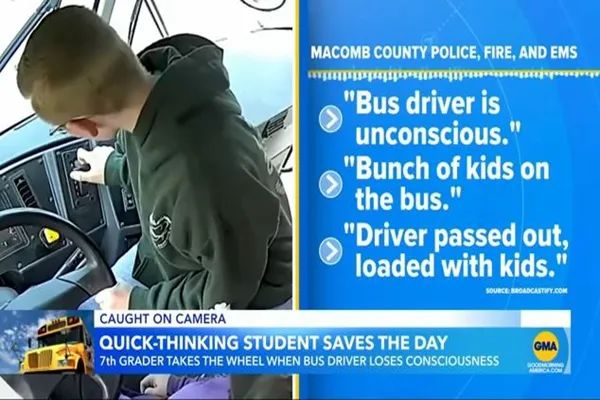 赞！一个没有手机的少年 拯救全校车67人的性命