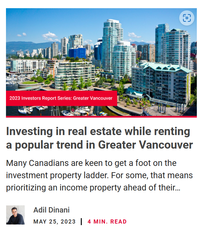加拿大年轻人流行一边租房住一边买投资房