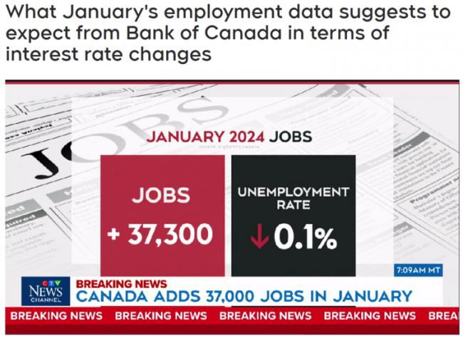 加拿大失业率月降0.1%  但央行明示房价不可能降