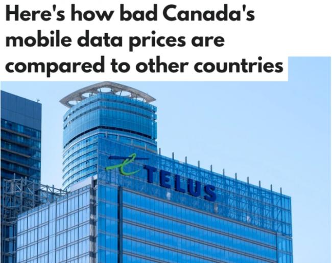 加拿大上网费世界第10贵： 高过法国26倍？
